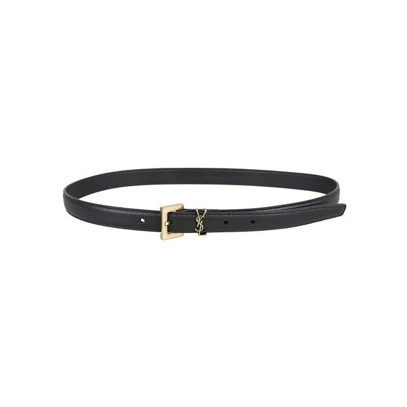 Saint Laurent Calfskin Belt With Classic Buckle - NWT - Picture 1 of 2